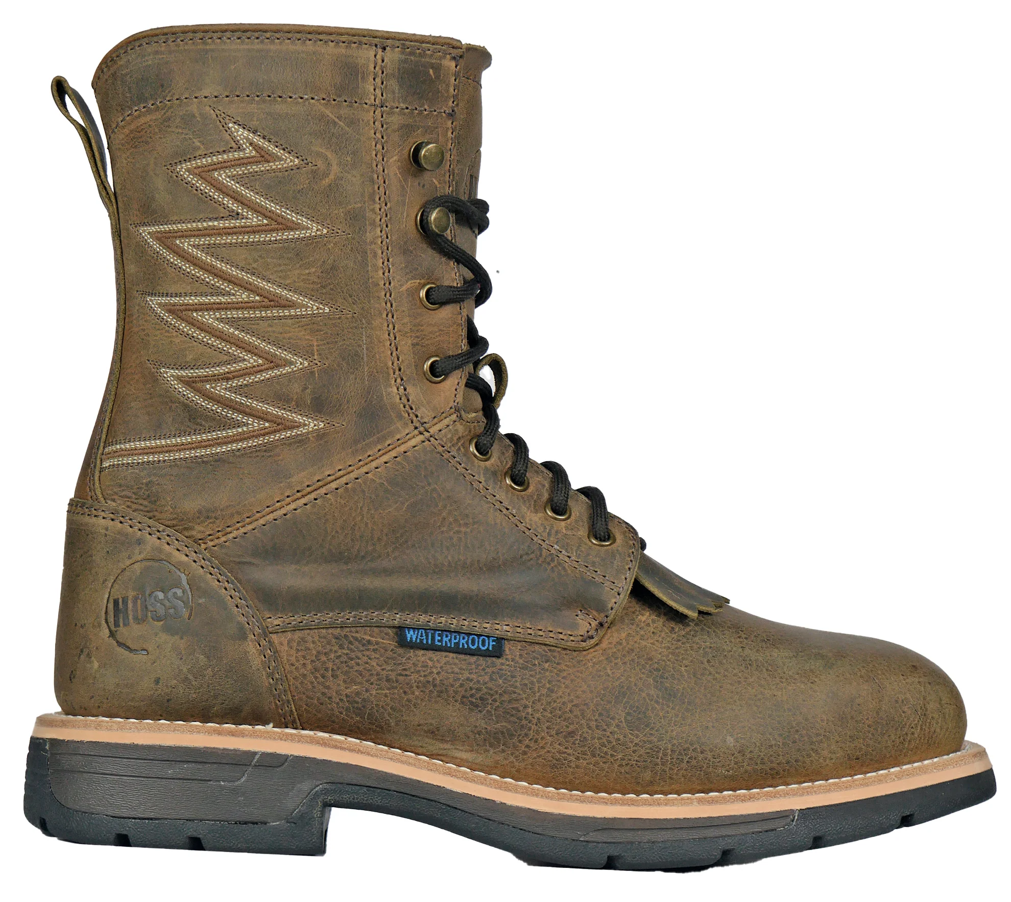 Brisbee Lacer 8" Distressed Lace Up Kiltie Composite Toe 94062 - Image 4