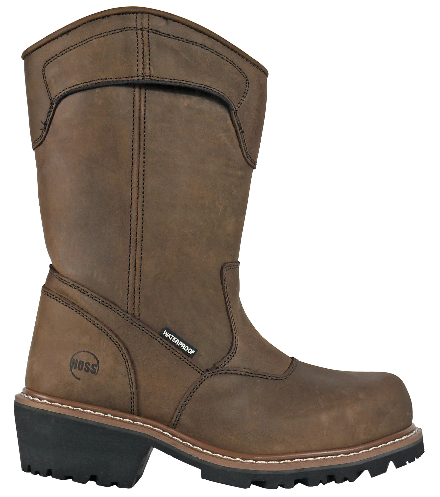 Buford Logger Brown Pull On Composite Toe 90211 - Image 4
