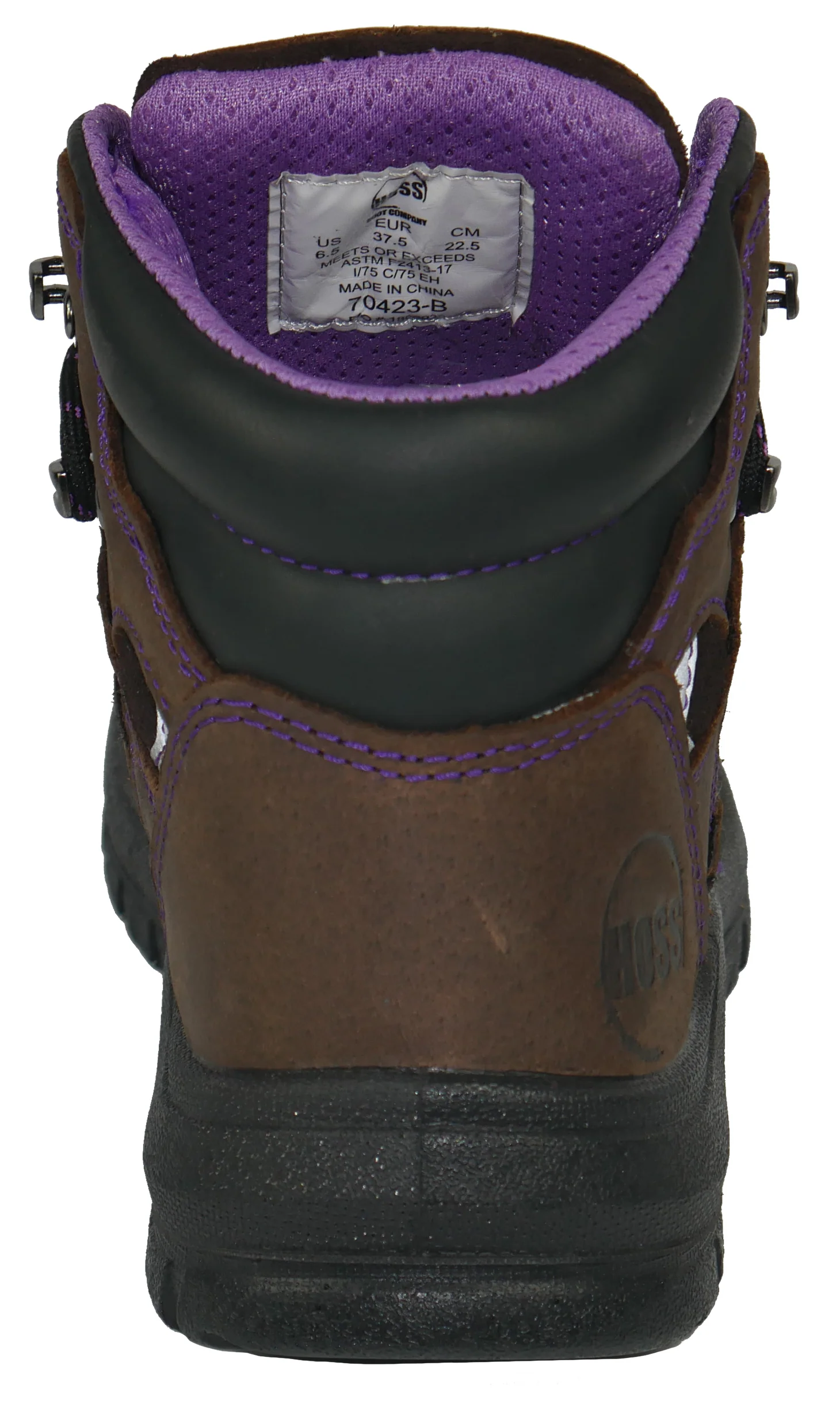 Lily 6" Brown/Purple Steel Toe 70423 - Image 3