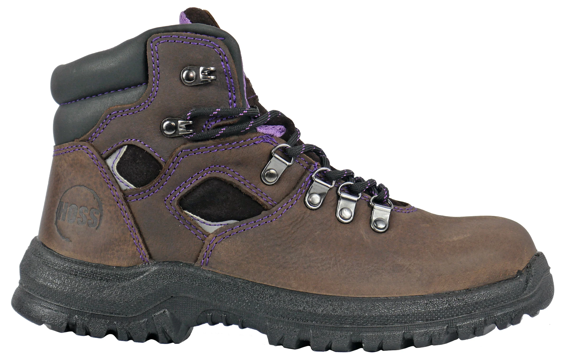 Lily 6" Brown/Purple Steel Toe 70423 - Image 4