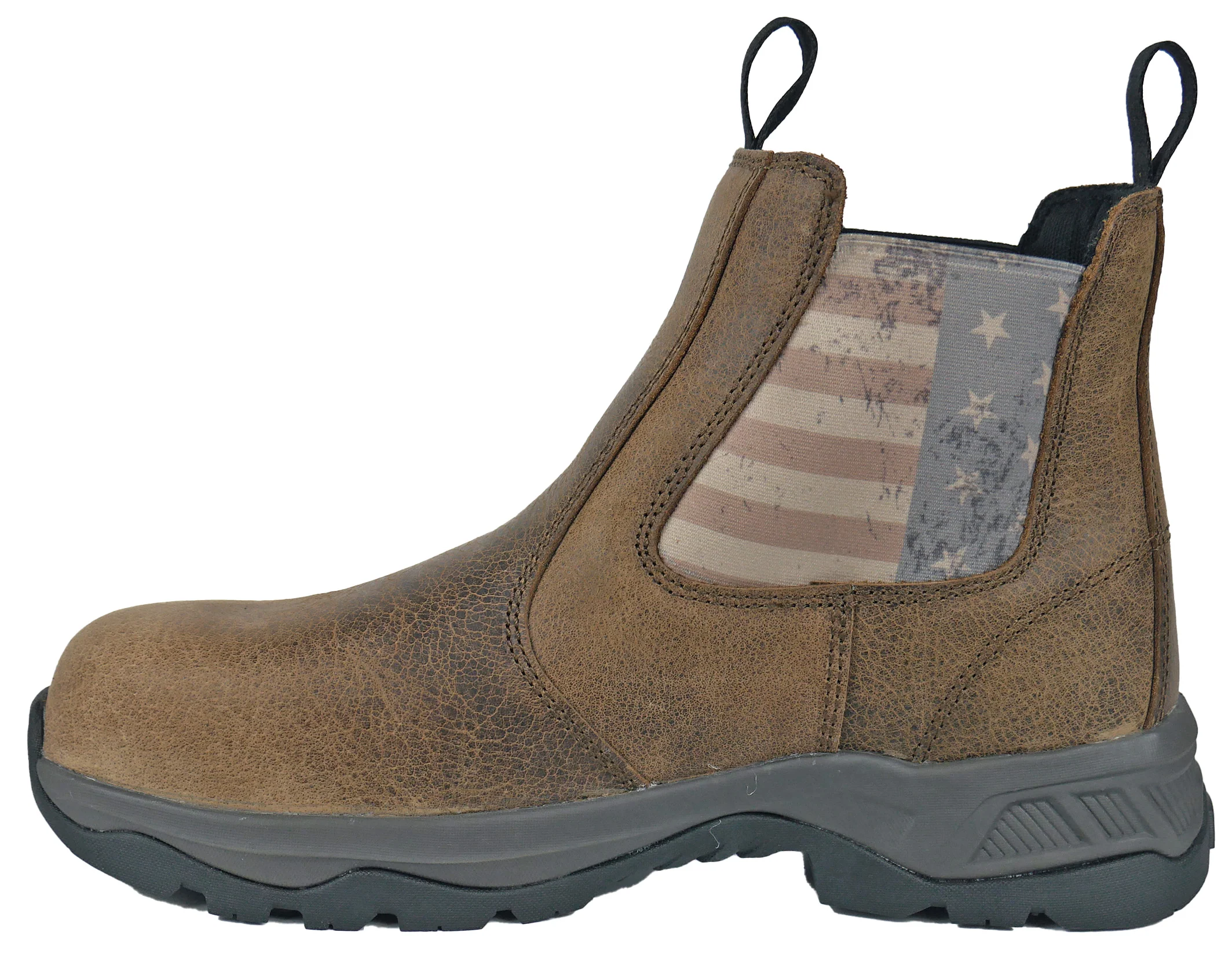 Old Glory Distressed Brown Pull-On Composite Toe 50411 - Image 2