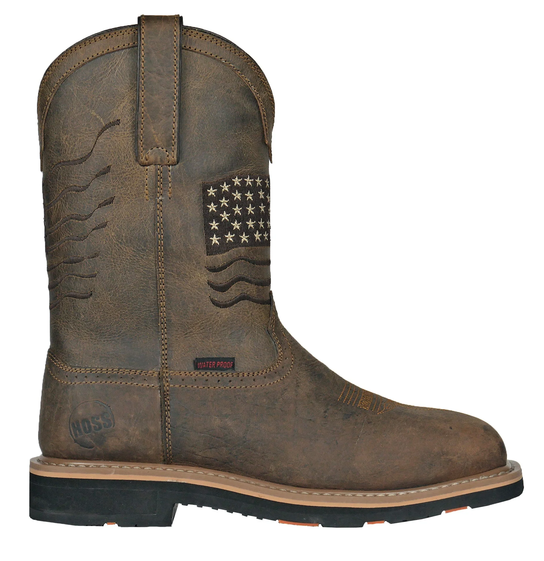 Rushmore Brown Pull-On Patriotic Soft Toe 92060 - Image 4