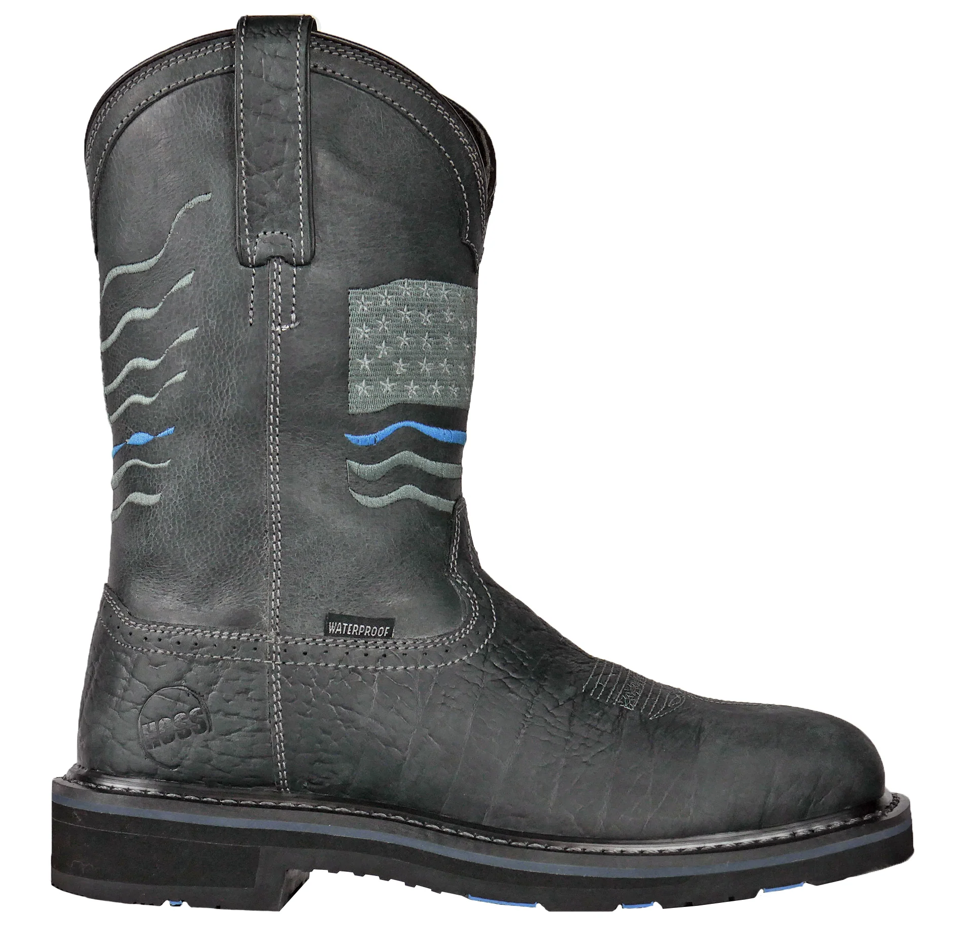 Rushmore Black Pull-On Patriotic Charcoal Composite Toe 91065 - Image 4
